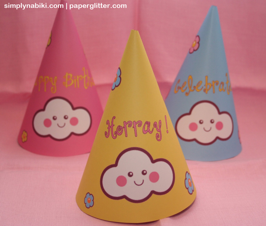 cloud party hats