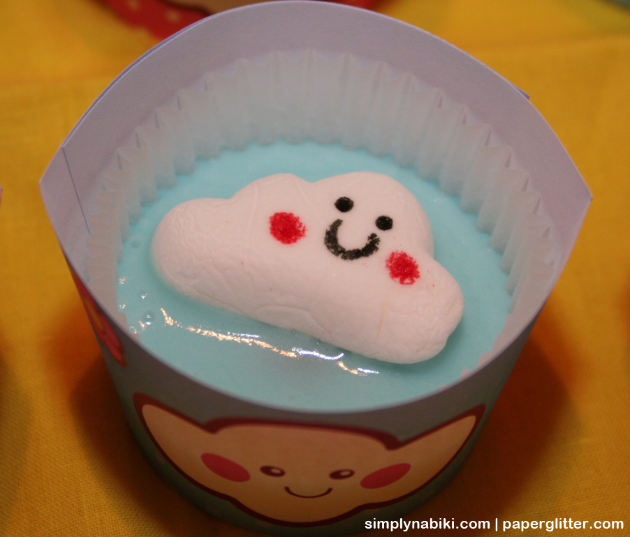 blue cloud cupcake