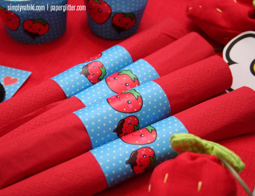 strawberry napkin rings